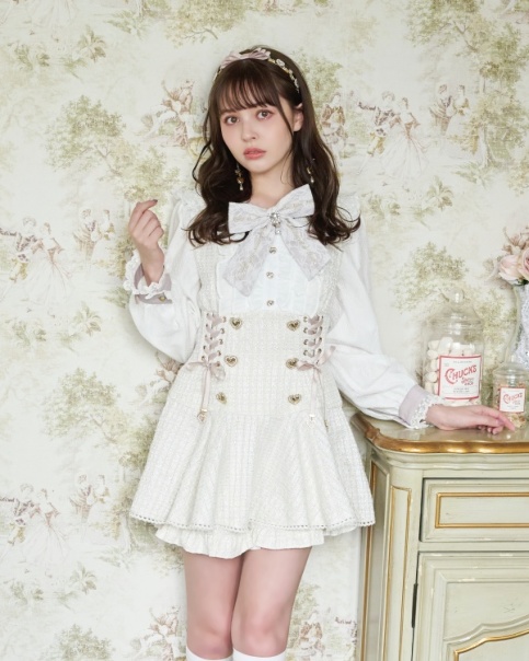 リズリサ リボンツイードセットアップ メッセージリボンツイードセットアップ ｜ LIZ LISA（リズリサ