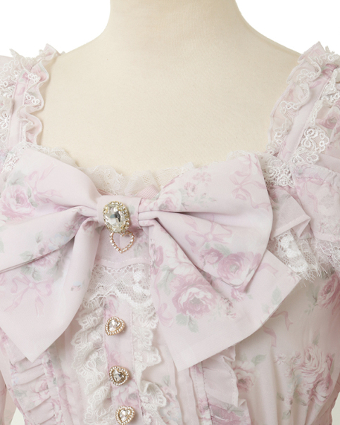 リズリサLIZLISA新品ペイズリー柄シフォンチュニックピンク