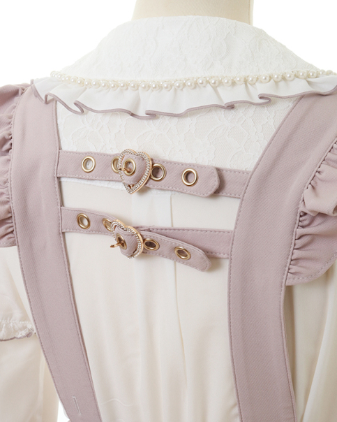 美品♡リズリサ♡ サスペンダー付ティアードスカパン♡ピンク♡ 美品♡リズリサ♡ サスペンダー付ティアードスカパン♡ピンク