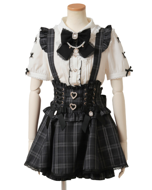 MARS ハートくり抜 ‪‪ レースアップサスペンダー付スカパン LIZLISA ハートバックルサスペンダー付スカパン ｜ LIZ LISA（リズリサ）公式