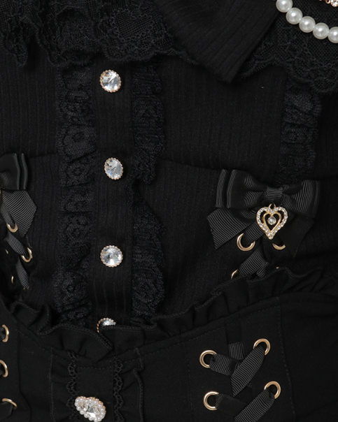 サイドリボンリブカットトップス ｜ LIZ LISA（リズリサ）公式通販