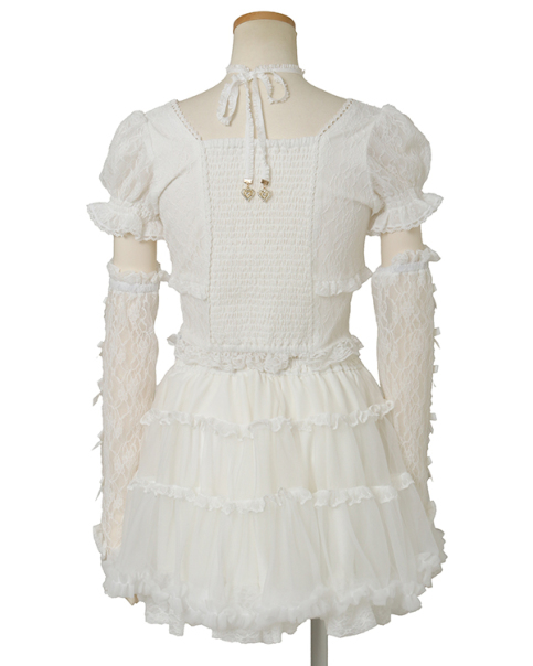 アームウォーマー付ビスチェトップス ホワイト LIZLISA リズリサ 予約商品】アームウォーマー付ビスチェトップス ｜ LIZ LISA（リズリサ