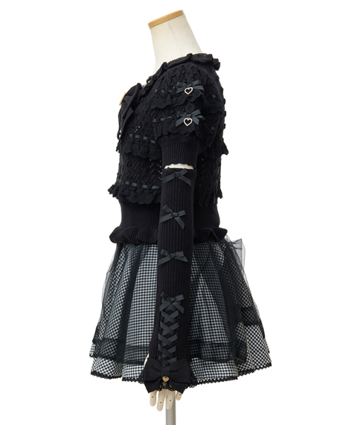 はしごリボンフリルアームウォーマーニット ｜ LIZ LISA（リズリサ