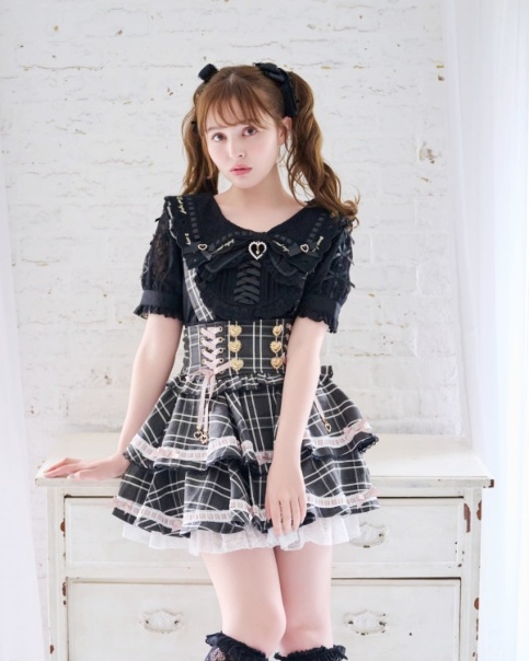 LIZLISA スカラップリボン衿リブトップス リズリサ 3811_thumbnail.jpg