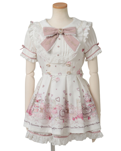 レア♡ロリータ♡ピンク♡姫♡リズリサ キャミソール♡ハローキティ♡プードル♡ 予約商品】Many Hearts Afternoontea柄セットアップ ｜ LIZ LISA