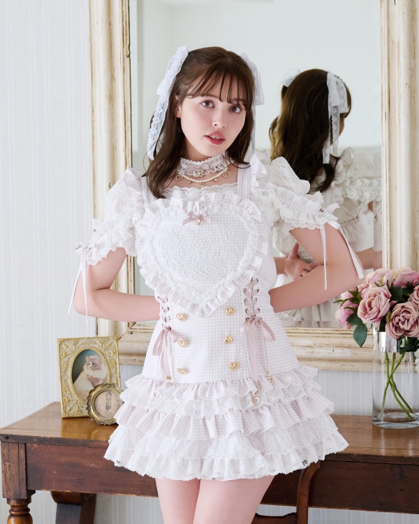 axesfemme 2重フリルボレロ、編み上げリボンカーディガ　リズリサ姫系 フリルレースボレロカーディガン ｜ LIZ LISA（リズリサ）公式通販