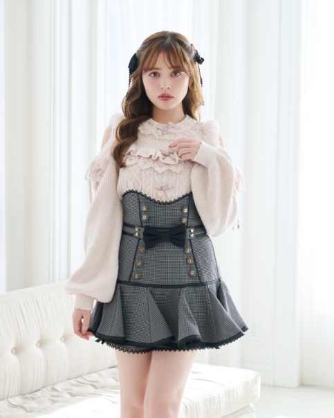 LIZLISA リズリサ スカパン 予約商品】ハイウエストパイピングスカパン ｜ LIZ LISA（リズリサ