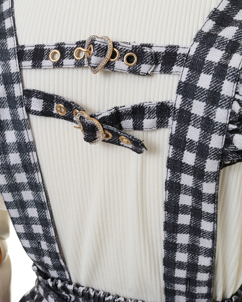 予約商品】はしごリボンギンガムティアードスカパン ｜ LIZ LISA
