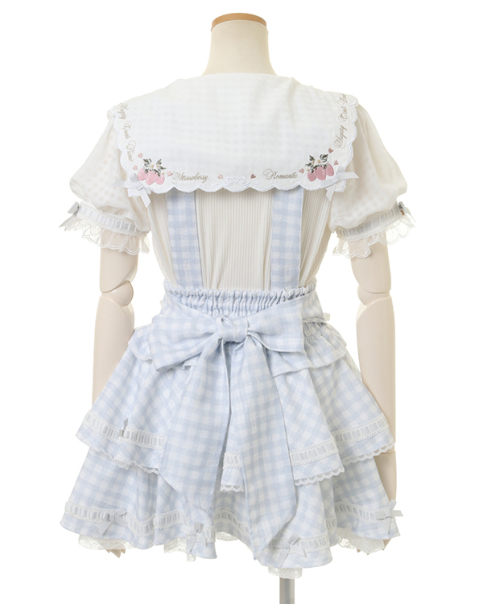 予約商品】はしごリボンギンガムティアードスカパン ｜ LIZ LISA