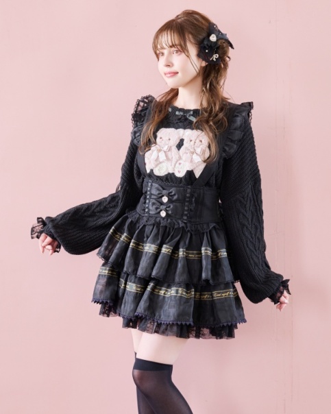 ‬ ‪︎❤︎‪︎リズリサ 黒チェックスカパン‬ ‪︎❤︎‪︎ 予約商品】メッセージリボンシアーチェックスカパン ｜ LIZ LISA