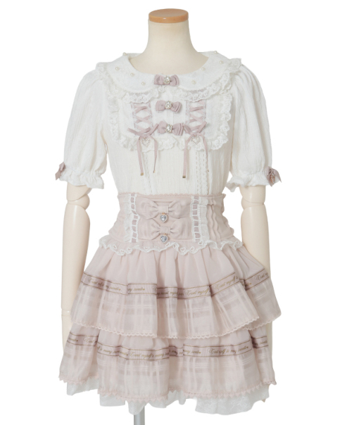 予約商品】メッセージリボンシアーチェックスカパン ｜ LIZ LISA