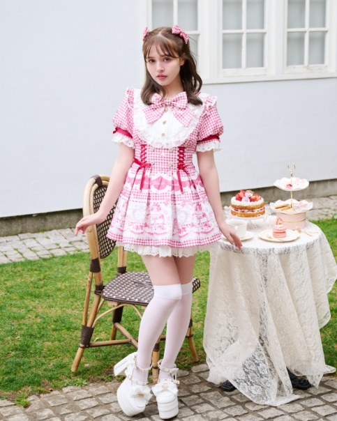 lizlisa Sweet Gingham Tea Room ワンピース ピンク Sweet Gingham Tea Room セットアップ ｜ LIZ LISA（リズリサ）公式
