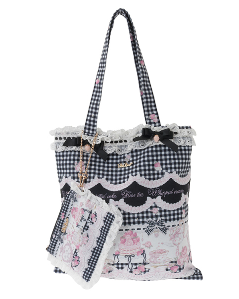 予約商品】Sweet Gingham Tea Room柄トートバッグ ｜ LIZ LISA