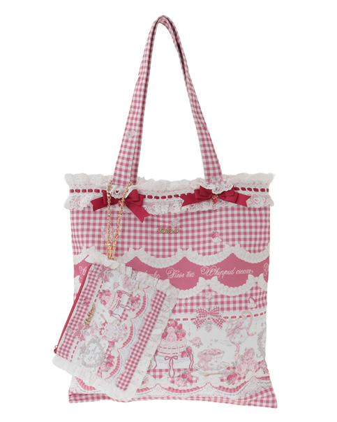 予約商品】Sweet Gingham Tea Room柄トートバッグ ｜ LIZ LISA