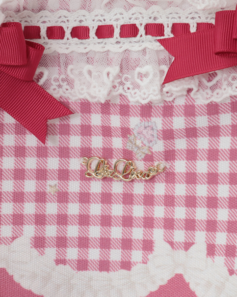 リズリサ　パイル生地　tシャツ　激レア　可愛い　ハート　チェック柄　ピンク リズリサ LIZ LISA アメジスト ハート花柄フリル長財布（ピンク