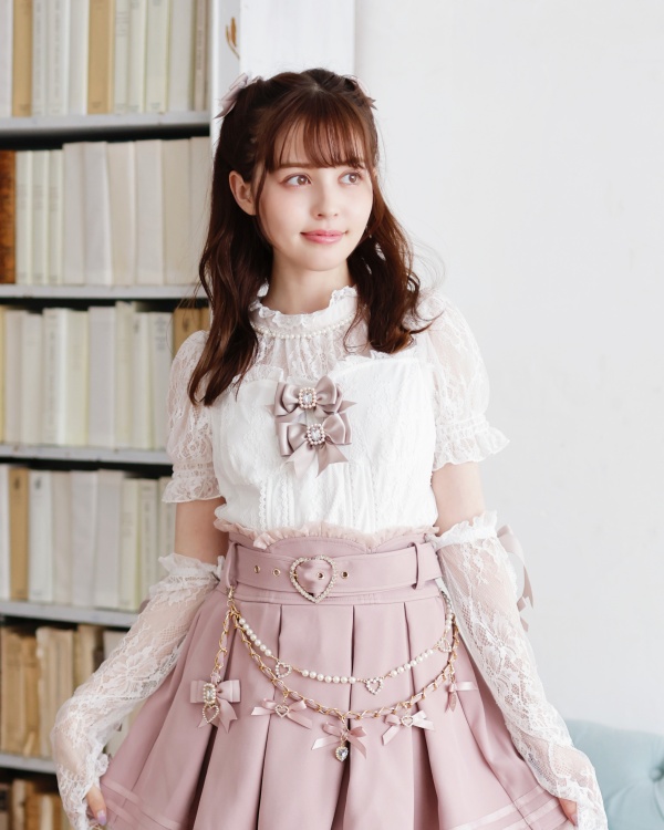 ☆LIZ LISA☆茶色☆リボン付き☆レース☆スカート☆リズリサ☆新品