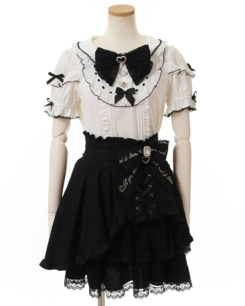 ♡ LIZ LISA♡ サイドカシュクールメッセージスカート - ミニスカート