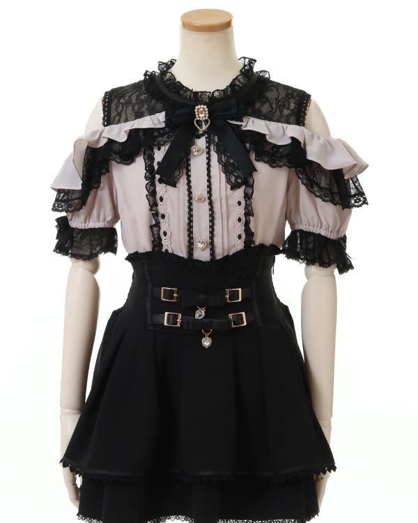 リズリサ 姫系♡ フリルたっぷり♡ ブラウス 予約商品】オープンショルダーフリルブラウス ｜ LIZ LISA
