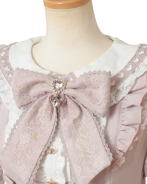 姫系 リズリサ系♡丸襟 総レースローズアーガイル柄ミニワンピ フレア袖 生成 M ワンピース ｜ LIZ LISA（リズリサ）公式通販 ｜ Tokyo Kawaii Life