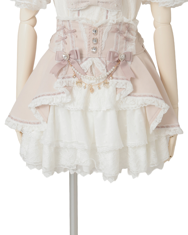 00s 希少 LIZLISA はしごりぼん カシュクールコットンフリルスカパン 00s 希少 LIZLISA はしごりぼん カシュクールコットンフリルスカパン