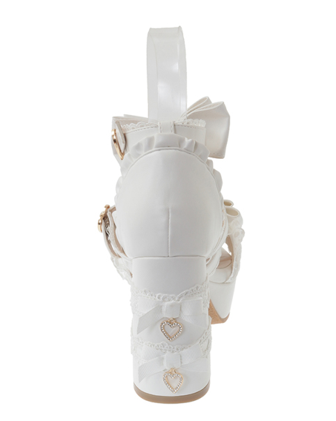 LIZLISA 新品 タグ付き フェアリー ロマンティック 厚底サンダル✲゜.* フリルリボンサンダル | LIZ LISA(リズリサ)公式通販