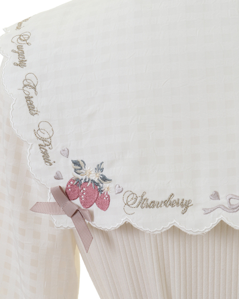 ストロベリー刺繍セーラーリブブラウス ｜ LIZ LISA（リズリサ）公式