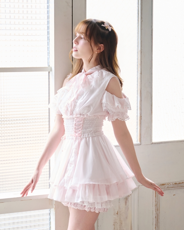 予約商品】ワンショルダーライクシフォンチュニック ｜ LIZ LISA