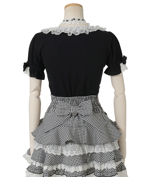 LIZLISA スピンドルヨークカットトップス ブラック 予約商品】スピンドルヨークカットトップス ｜ LIZ LISA（リズリサ