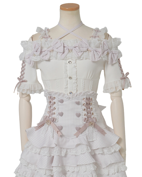 マ*ン様 LIZLISA リズリサ y2k 当時物 お嬢様 チェック フリル ワ 予約商品】ギンガムリボンフリルオフショルトップス ｜ LIZ LISA