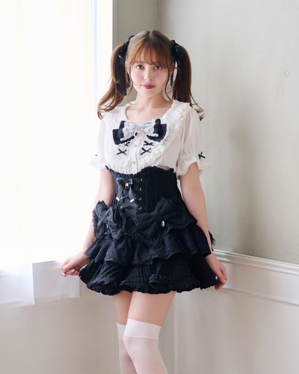 予約商品】ハウンドトゥースティアードスカパン ｜ LIZ LISA（リズリサ