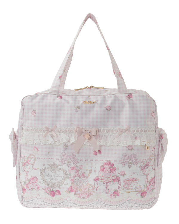 予約商品】Sweet Gingham Tea Room柄キャリーオンバッグ ｜ LIZ LISA