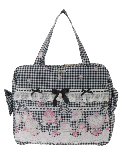 予約商品】Sweet Gingham Tea Room柄キャリーオンバッグ ｜ LIZ LISA