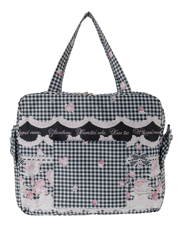 予約商品】Sweet Gingham Tea Room柄キャリーオンバッグ ｜ LIZ LISA