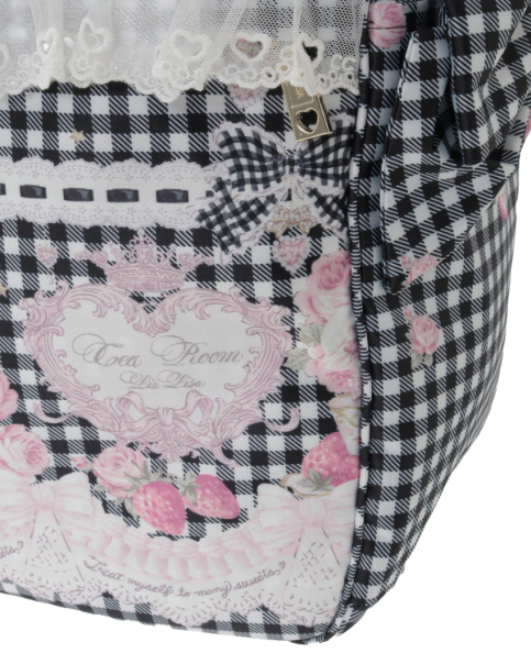 予約商品】Sweet Gingham Tea Room柄キャリーオンバッグ ｜ LIZ LISA