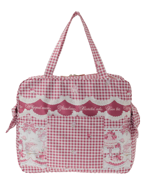 予約商品】Sweet Gingham Tea Room柄キャリーオンバッグ ｜ LIZ LISA