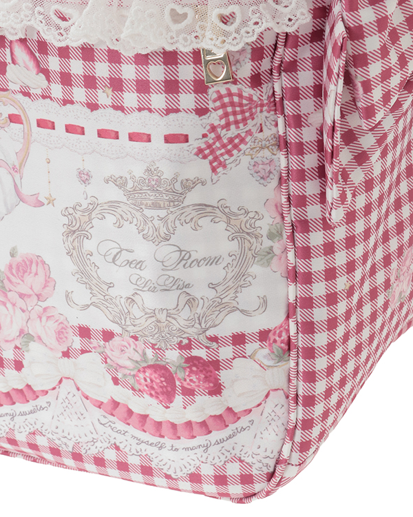予約商品】Sweet Gingham Tea Room柄キャリーオンバッグ ｜ LIZ LISA