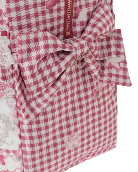 予約商品】Sweet Gingham Tea Room柄キャリーオンバッグ ｜ LIZ LISA