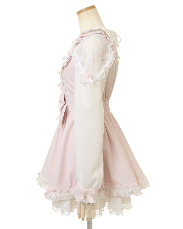 難あり 昔のLIZ LISA カップ付きキャミソール ピンク 前面レース