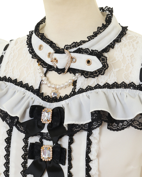 予約商品】3つリボンフロントチョーカーブラウス ｜ LIZ LISA