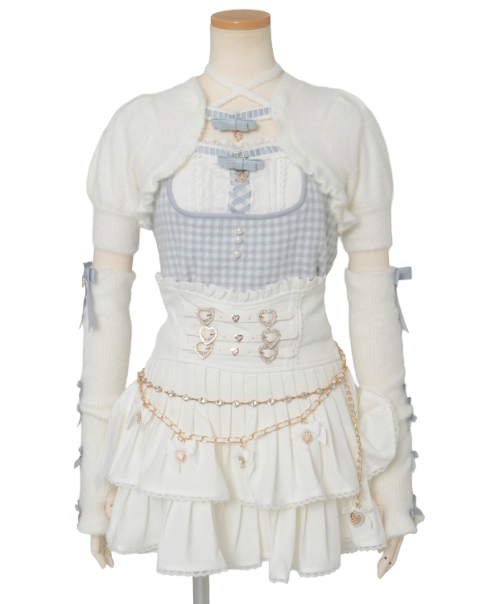 Liz lisa アームウォーマー付ビスチェトップス ホワイト LIZ LISA Official Online Store Girly Fashion｜ Tokyo Kawaii Life