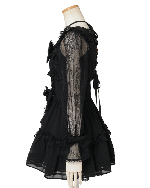 【LIZ LISA】フロントティアードシフォンワンピース フロントティアードシフォンワンピース ｜ LIZ LISA（リズリサ