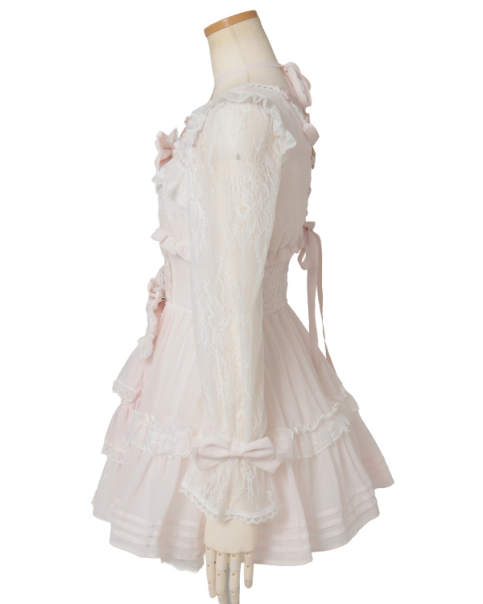 美品♡リズリサ♡ フロントティアードシフォンワンピース♡ホワイト♡ フロントティアードシフォンワンピース ｜ LIZ LISA（リズリサ