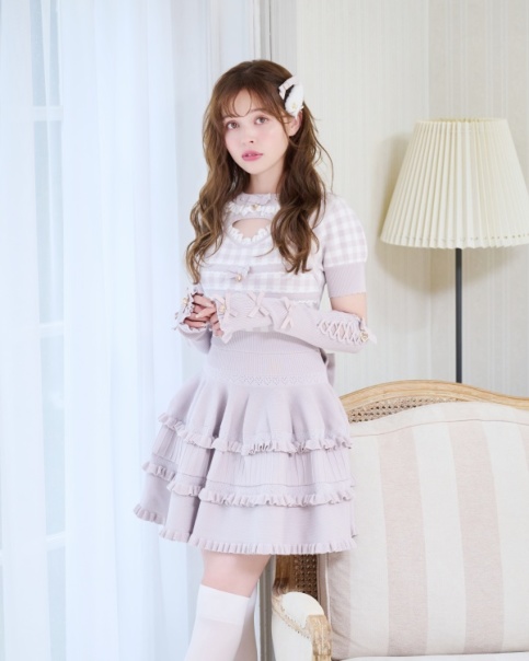 ギンガムニットカットアウトワンピース ｜ LIZ LISA（リズリサ）公式