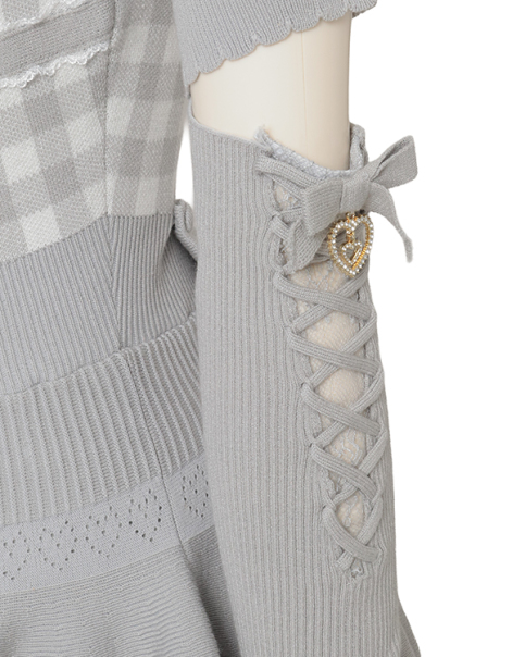 ギンガムニットカットアウトワンピース ｜ LIZ LISA（リズリサ