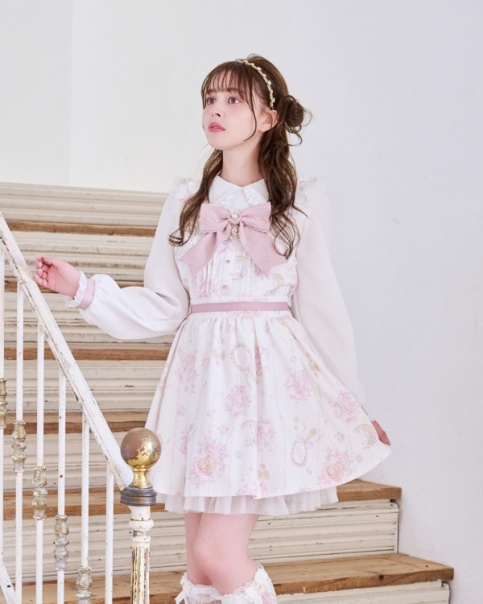 * 希少 LIZLISA ワゴン 花柄 ワンピース ピンク リボン レース 地雷 値下げ！LIZLISA リズリサ リボン柄 ワンピース ピンク 姫ギャル