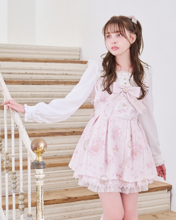 リズリサ♡ジュエリー柄♡セットアップ♡ピンク♡ LIZLISA ジュエリー柄 セットアップ - メルカリ