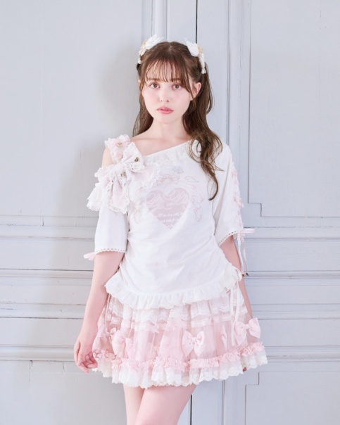 ももリズリサ・セシルマクビー・イング・マーキュリーデュオ等レディース服 MA*RS】Wハートレースセーラー - ピンク size-F | 地雷系・量産