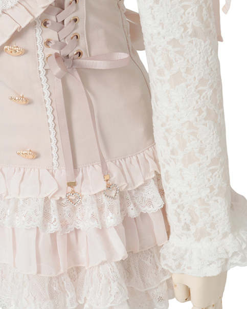 chesty♡ LiSA着用　ロング　スプリングコート カメリア　ピンク マルチウェイ】インナーダウン付きスプリングコート（01-20UA02