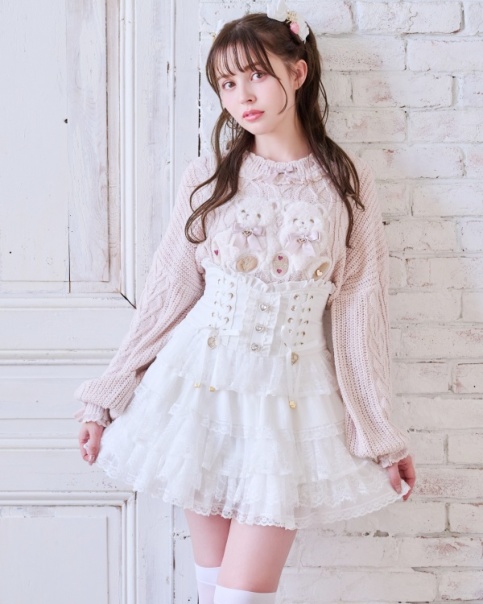 LIZLISA フリルデザイン スカパン ホワイト系 LIZLISA フリルデザイン スカパン ホワイト系 LIZ LISA
