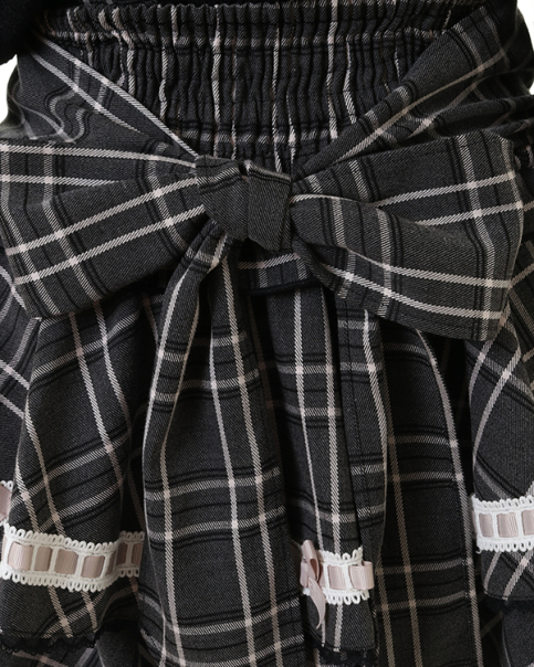 はしごリボンチェックティアードスカパン ｜ LIZ LISA（リズリサ